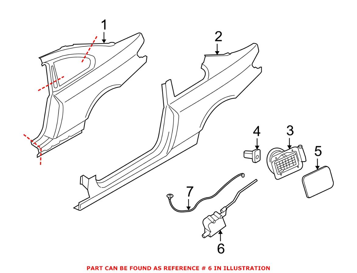 BMW Fuel Door Actuator 67117198885